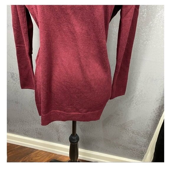 Vimmia Shavasana Reversible Sweater in Burgundy.  Long sleeve athleisure top - Picture 6 of 10